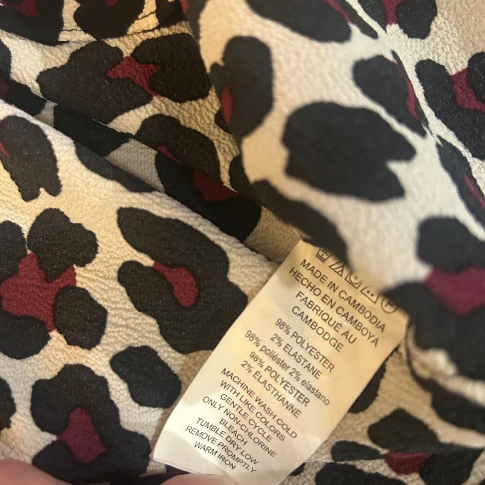 Michael Kors leopard print pullover blouse, medium